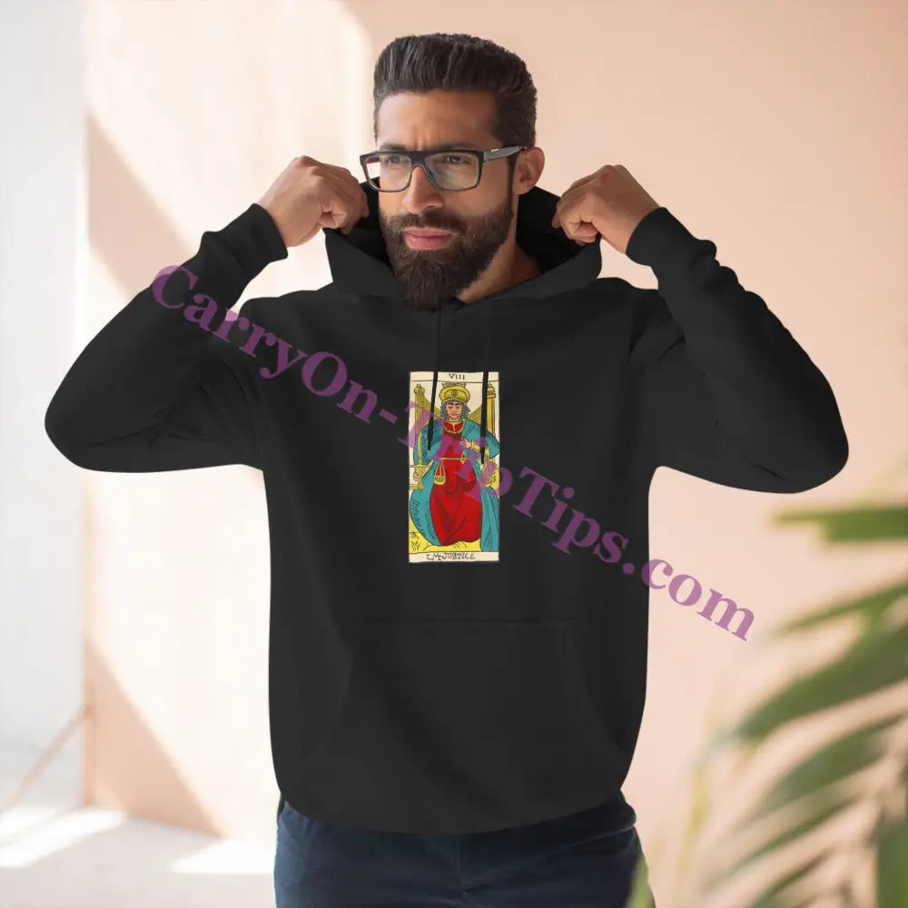 Tarot Card Justice - Fleece Hoodie