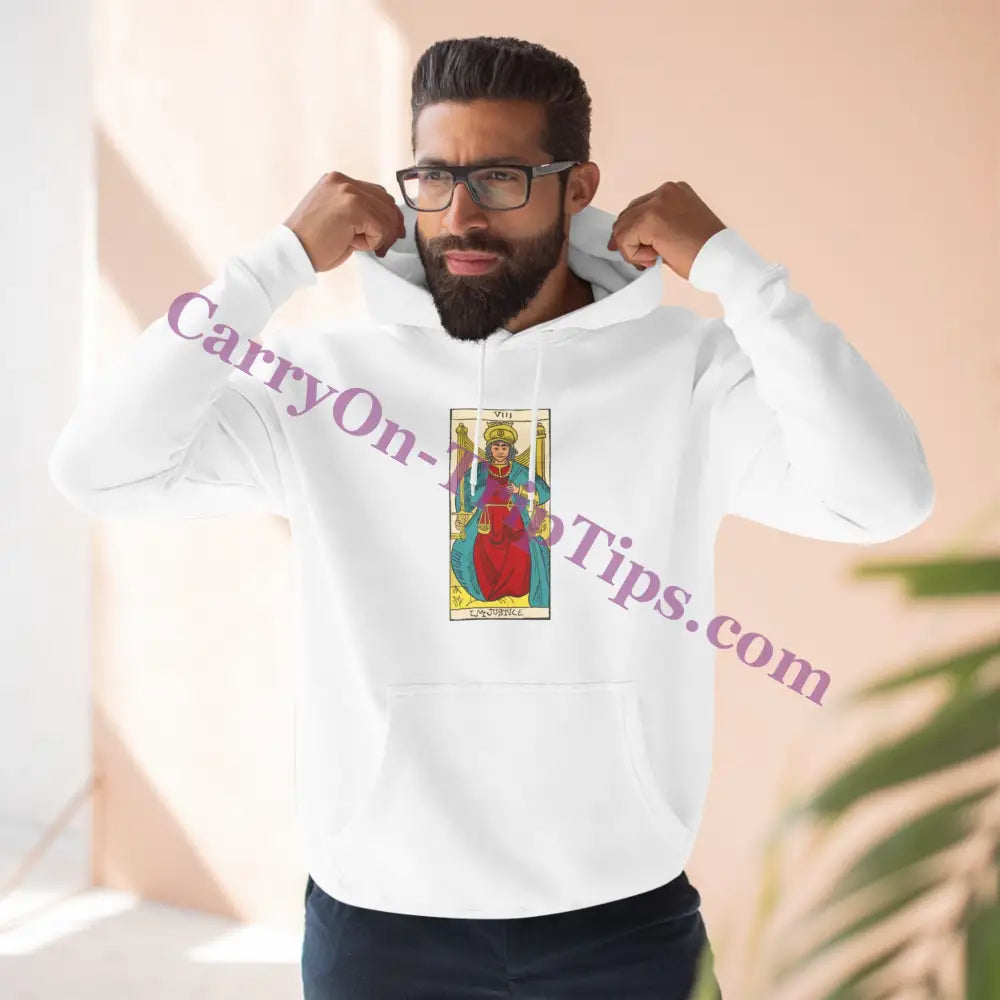 Tarot Card Justice - Fleece Hoodie