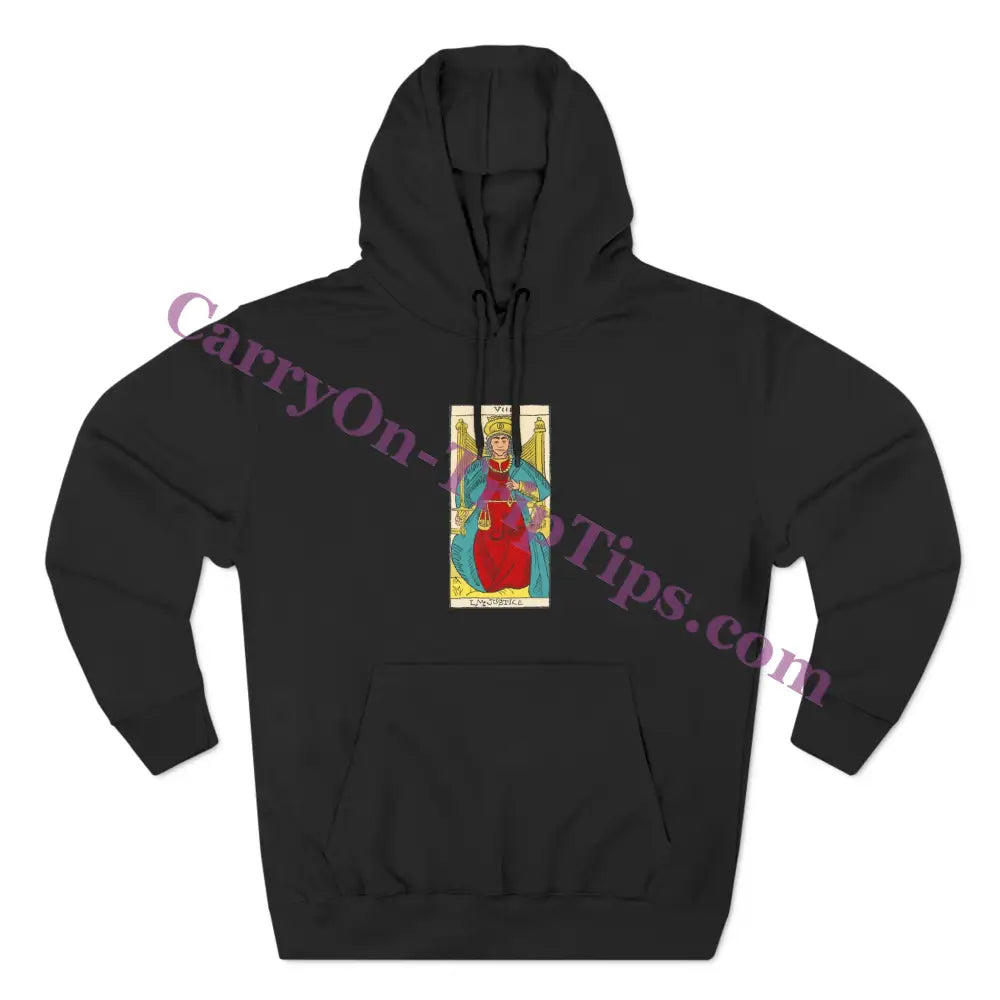 Tarot Card Justice - Fleece Hoodie