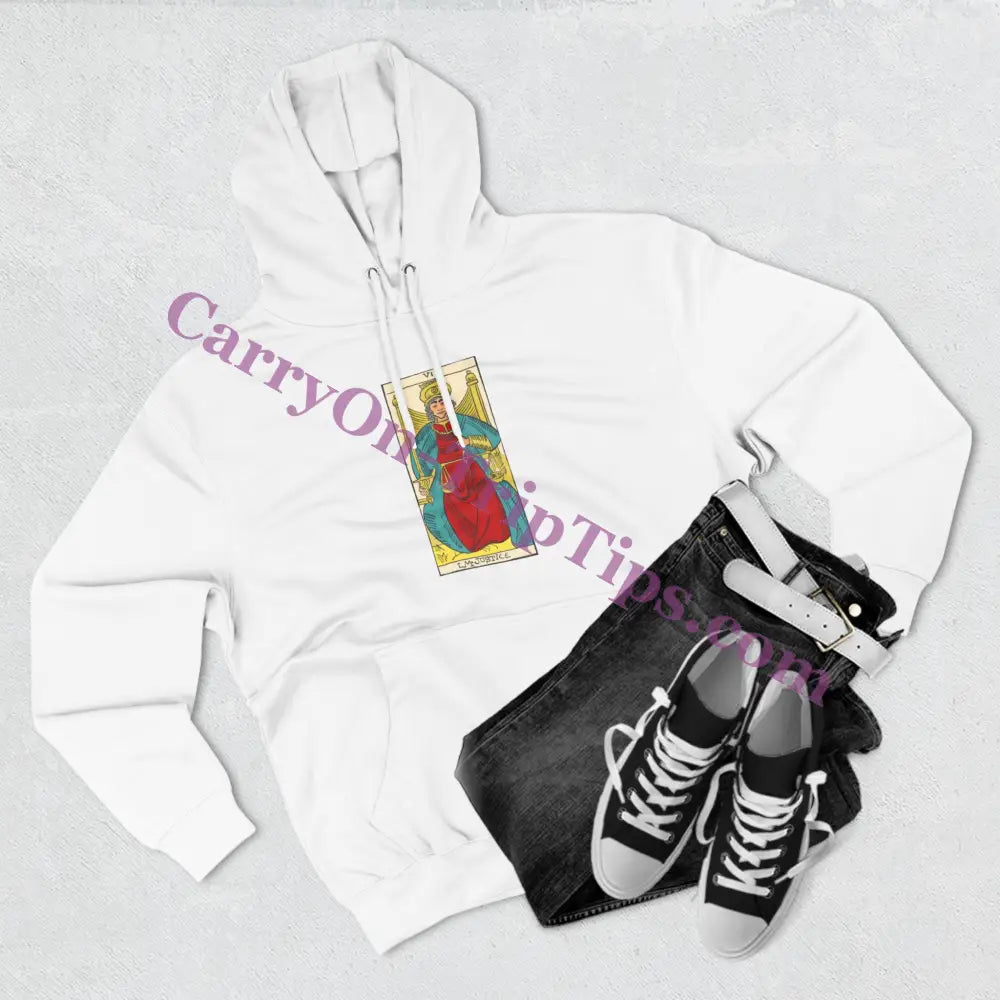 Tarot Card Justice - Fleece Hoodie