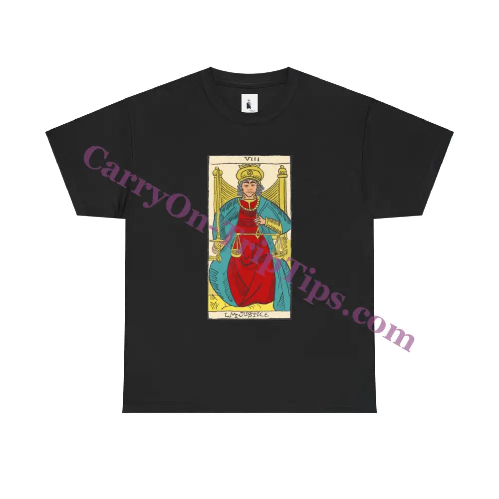 Tarot Card Justice - Unisex Heavy Cotton Tee T-Shirt