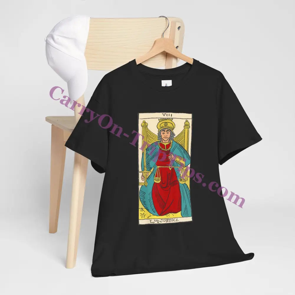 Tarot Card Justice - Unisex Heavy Cotton Tee T-Shirt